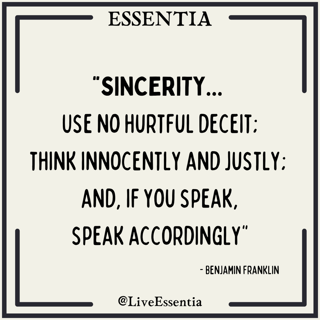 Sincerity...